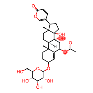3β-(β-D-Glucopyranosyloxy)-6β-acetoxy-8,14-dihydroxy-14β-bufa-4,20,22-trienolide