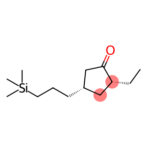 Cyclopentanone, 2-ethyl-4-[3-(trimethylsilyl)propyl]-, (2R,4S)-rel- (9CI)