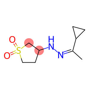 Ethanone, 1-cyclopropyl-, (tetrahydro-1,1-dioxido-3-thienyl)hydrazone (9CI)