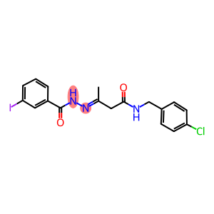 N-(4-chlorobenzyl)-3-[(3-iodobenzoyl)hydrazono]butanamide