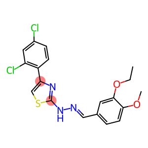 3-ethoxy-4-methoxybenzaldehyde [4-(2,4-dichlorophenyl)-1,3-thiazol-2-yl]hydrazone