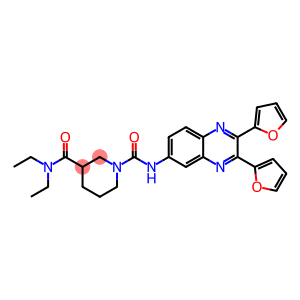 1,3-PIPERIDINEDICARBOXAMIDE, N1-(2,3-DI-2-FURANYL-6-QUINOXALINYL)-N3,N3-DIETHYL-