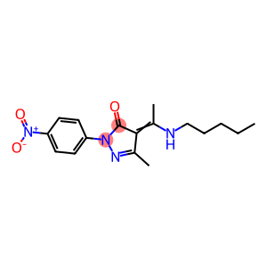 2-{4-nitrophenyl}-5-methyl-4-[1-(pentylamino)ethylidene]-2,4-dihydro-3H-pyrazol-3-one