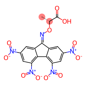 Propanoic acid, 2-[[(2,4,5,7-tetranitro-9H-fluoren-9-ylidene)amino]oxy]-, (2R)-