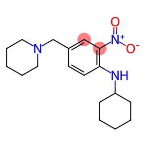 Benzenamine, N-cyclohexyl-2-nitro-4-(1-piperidinylmethyl)-