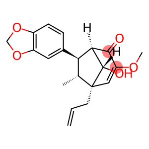 (1R,5R,8-anti)-7β-(1,3-Benzodioxol-5-yl)-8-hydroxy-3-methoxy-6α-methyl-5-(2-propenyl)bicyclo[3.2.1]oct-3-en-2-one