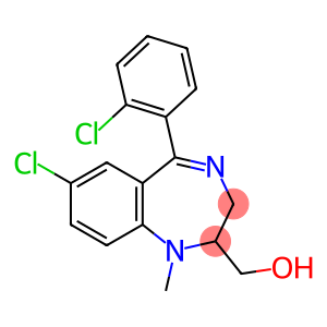 1H-1,4-Benzodiazepine-2-methanol, 7-chloro-5-(2-chlorophenyl)-2,3-dihydro-1-methyl-