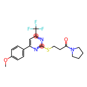 methyl 4-[2-{[3-oxo-3-(1-pyrrolidinyl)propyl]sulfanyl}-6-(trifluoromethyl)-4-pyrimidinyl]phenyl ether