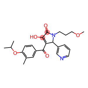 3-hydroxy-4-(4-isopropoxy-3-methylbenzoyl)-1-(3-methoxypropyl)-5-(3-pyridinyl)-1,5-dihydro-2H-pyrrol-2-one