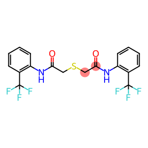 2-({2-oxo-2-[2-(trifluoromethyl)anilino]ethyl}sulfanyl)-N-[2-(trifluoromethyl)phenyl]acetamide