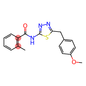 N-[5-(4-methoxybenzyl)-1,3,4-thiadiazol-2-yl]-2-methylbenzamide