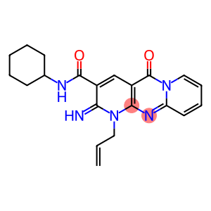 1-allyl-N-cyclohexyl-2-imino-5-oxo-1,5-dihydro-2H-dipyrido[1,2-a:2,3-d]pyrimidine-3-carboxamide