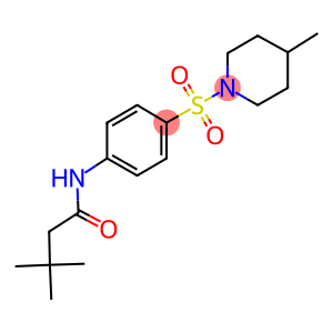 3,3-dimethyl-N-{4-[(4-methylpiperidin-1-yl)sulfonyl]phenyl}butanamide