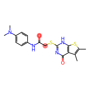 N-[4-(dimethylamino)phenyl]-2-[(5,6-dimethyl-4-oxo-3H-thieno[2,3-d]pyrimidin-2-yl)sulfanyl]acetamide