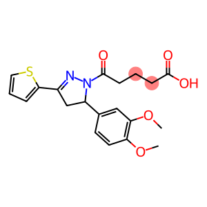 5-[5-(3,4-dimethoxyphenyl)-3-(2-thienyl)-4,5-dihydro-1H-pyrazol-1-yl]-5-oxopentanoic acid