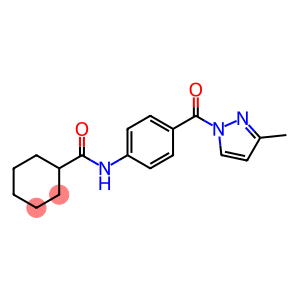 N-{4-[(3-methyl-1H-pyrazol-1-yl)carbonyl]phenyl}cyclohexanecarboxamide