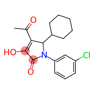 4-乙酰基-1-(3-氯苯基)-5-环己基-1,5-二氢-3-羟基-2H-吡咯-2-酮