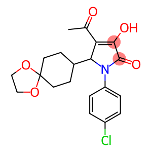 2H-Pyrrol-2-one, 4-acetyl-1-(4-chlorophenyl)-5-(1,4-dioxaspiro[4.5]dec-8-yl)-1,5-dihydro-3-hydroxy-