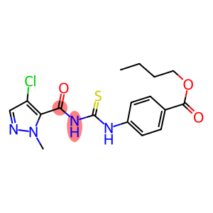 butyl 4-[({[(4-chloro-1-methyl-1H-pyrazol-5-yl)carbonyl]amino}carbothioyl)amino]benzoate