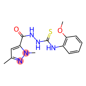 2-[(1,3-dimethyl-1H-pyrazol-5-yl)carbonyl]-N-(2-methoxyphenyl)hydrazinecarbothioamide