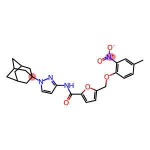 N-[1-(1-adamantyl)-1H-pyrazol-3-yl]-5-({2-nitro-4-methylphenoxy}methyl)-2-furamide