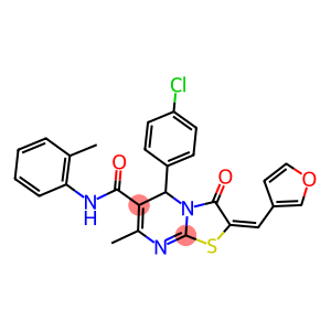 5-(4-chlorophenyl)-2-(3-furylmethylene)-7-methyl-N-(2-methylphenyl)-3-oxo-2,3-dihydro-5H-[1,3]thiazolo[3,2-a]pyrimidine-6-carboxamide