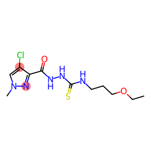 2-[(4-chloro-1-methyl-1H-pyrazol-3-yl)carbonyl]-N-(3-ethoxypropyl)hydrazinecarbothioamide