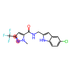 N-[(5-chloro-1H-indol-2-yl)methyl]-1-methyl-3-(trifluoromethyl)-1H-pyrazole-5-carboxamide