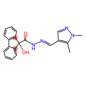 N'-[(1,5-dimethyl-1H-pyrazol-4-yl)methylene]-9-hydroxy-9H-fluorene-9-carbohydrazide