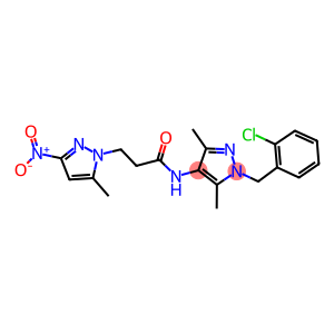 N-[1-(2-chlorobenzyl)-3,5-dimethyl-1H-pyrazol-4-yl]-3-{3-nitro-5-methyl-1H-pyrazol-1-yl}propanamide