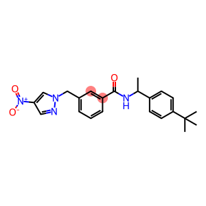 N-[1-(4-tert-butylphenyl)ethyl]-3-({4-nitro-1H-pyrazol-1-yl}methyl)benzamide