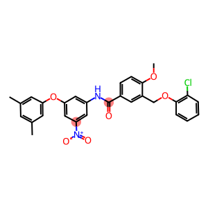 3-[(2-chlorophenoxy)methyl]-N-{3-(3,5-dimethylphenoxy)-5-nitrophenyl}-4-methoxybenzamide
