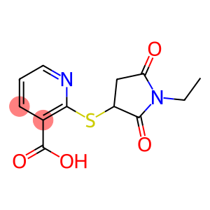 3-Pyridinecarboxylic acid, 2-[(1-ethyl-2,5-dioxo-3-pyrrolidinyl)thio]-