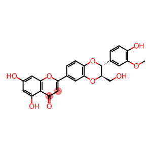 rel-2-[(2R,3R)-2,3-Dihydro-2-(4-hydroxy-3-methoxyphenyl)-3-(hydroxymethyl)-1,4-benzodioxin-6-yl]-5,7-dihydroxy-4H-1-benzopyran-4-one