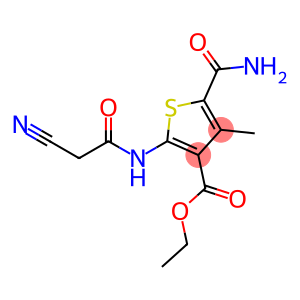 ethyl 5-aminocarbonyl-2-(2-cyanoethanoylamino)-4-methyl-thiophene-3-carboxylate