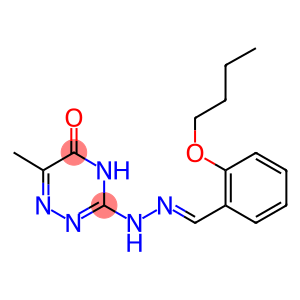 2-butoxybenzaldehyde (6-methyl-5-oxo-4,5-dihydro-1,2,4-triazin-3-yl)hydrazone