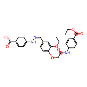 4-[2-(3-ethoxy-4-{2-[4-(ethoxycarbonyl)anilino]-2-oxoethoxy}benzylidene)hydrazino]benzoic acid