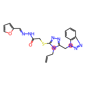 2-{[4-allyl-5-(1H-1,2,3-benzotriazol-1-ylmethyl)-4H-1,2,4-triazol-3-yl]sulfanyl}-N'-(2-furylmethylene)acetohydrazide