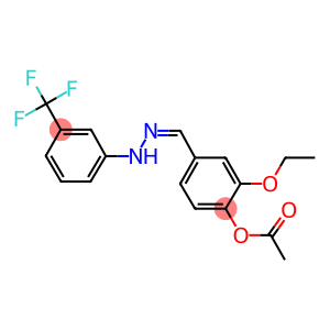 2-ethoxy-4-{2-[3-(trifluoromethyl)phenyl]carbohydrazonoyl}phenyl acetate