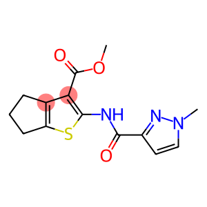 methyl 2-{[(1-methyl-1H-pyrazol-3-yl)carbonyl]amino}-5,6-dihydro-4H-cyclopenta[b]thiophene-3-carboxylate