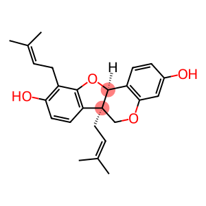 6H-Benzofuro[3,2-c][1]benzopyran-3,9-diol, 6a,11a-dihydro-6a,10-bis(3-methyl-2-buten-1-yl)-, (6aR,11aR)-