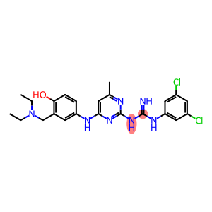 Guanidine, N-(3,5-dichlorophenyl)-N'-[4-[[3-[(diethylamino)methyl]-4-hydroxyphenyl]amino]-6-methyl-2-pyrimidinyl]-