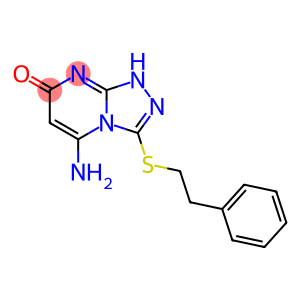 1,2,4-Triazolo[4,3-a]pyrimidin-7(1H)-one, 5-amino-3-[(2-phenylethyl)thio]-