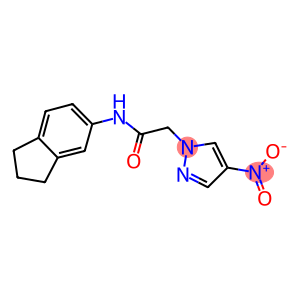 N-(2,3-dihydro-1H-inden-5-yl)-2-{4-nitro-1H-pyrazol-1-yl}acetamide