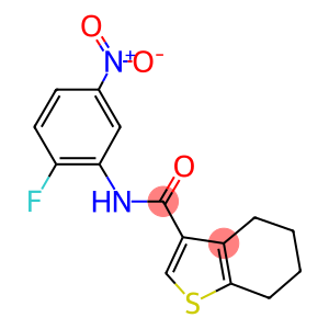 N-{2-fluoro-5-nitrophenyl}-4,5,6,7-tetrahydro-1-benzothiophene-3-carboxamide