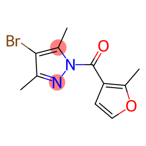 4-bromo-3,5-dimethyl-1-(2-methyl-3-furoyl)-1H-pyrazole