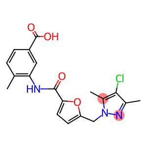 3-({5-[(4-chloro-3,5-dimethyl-1H-pyrazol-1-yl)methyl]-2-furoyl}amino)-4-methylbenzoic acid