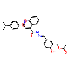 5-(2-{[2-(4-isopropylphenyl)-4-quinolinyl]carbonyl}carbohydrazonoyl)-2-methoxybenzyl acetate