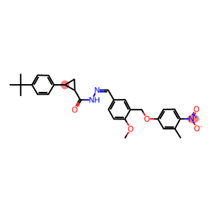 2-(4-tert-butylphenyl)-N'-[3-({4-nitro-3-methylphenoxy}methyl)-4-methoxybenzylidene]cyclopropanecarbohydrazide