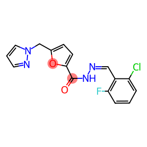 N'-(2-chloro-6-fluorobenzylidene)-5-(1H-pyrazol-1-ylmethyl)-2-furohydrazide